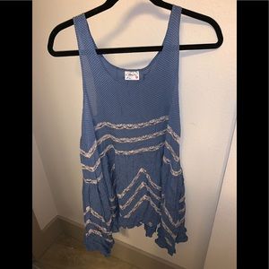 Free People Voile and Lace Trapeze Slip